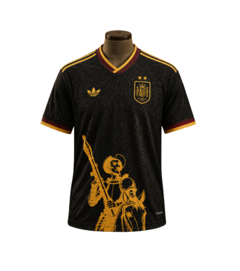Camiseta España Don Quijote (Negro)